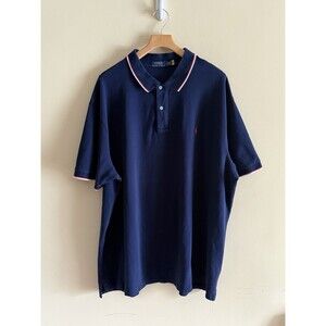 Polo Ralph Lauren Big & Tall Men's Blue Tipped Short Sleeve Polo Shirt 4XB